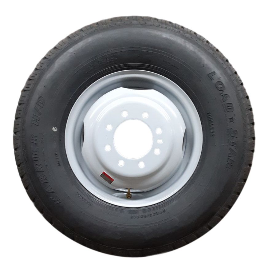 Kenda Load Star | ST235/85R16 | Trailer Tire | Dual Silver Load Range F | 8 on 6.5&quot; Bolt Pattern | 4.77 Pilot Hole 5.50 Out