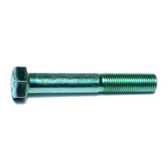 3/8&quot;-24 x 2-1/2&quot; Green Rinsed Zinc Hex Cap Screws (1 lb Bag) (06183)