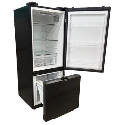 Magic Chef 10.2 cu. ft. 12V DC Glass Door Refrigerator Freezer Black (MCDCR10DSBMFB)
