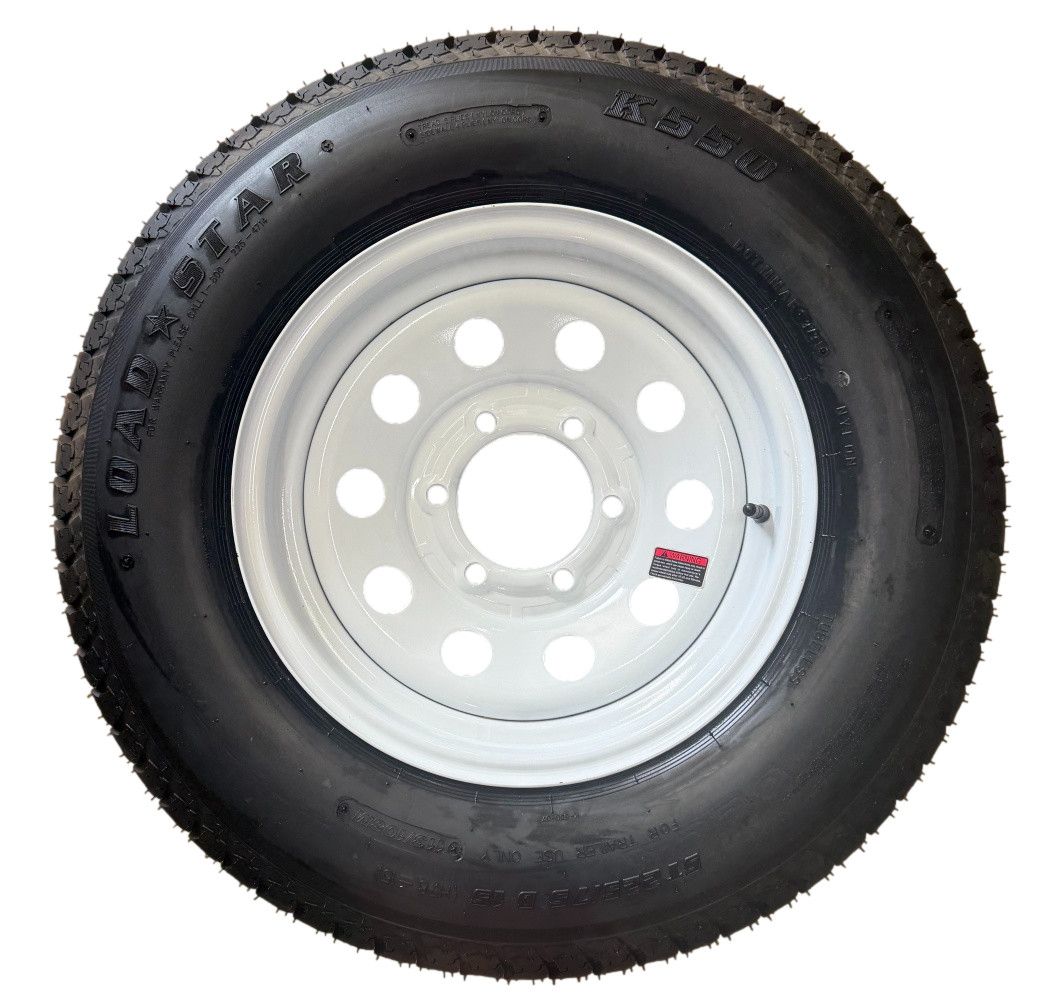 Kenda Load Star | ST225/75D15 | Trailer Tire | White Mod | Load Range D |  6 on 5.5&quot; Bolt Pattern