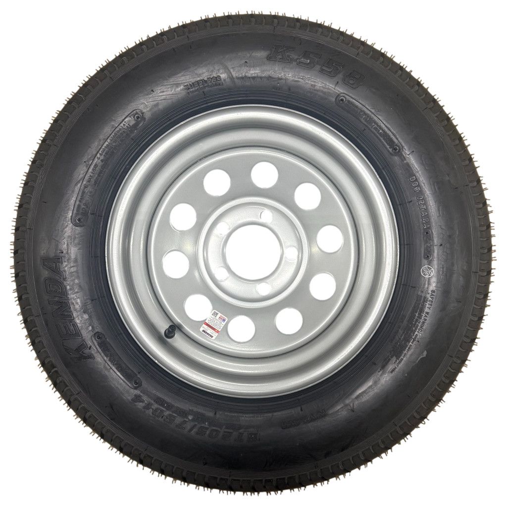 Kenda Load Star | ST205/75D14 | Trailer Tire | Silver Mod | Load Range C | 5 on 4.5&quot; Bolt Pattern