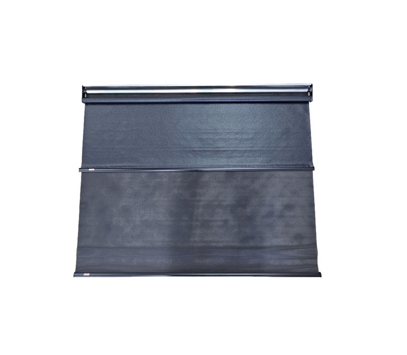 RV Day/Night Roller Shade – 26” W x 50” L | Black Solar Screen for Daytime UV Protection | Satin Black 100% Light-Blocking Night Shade for Privacy &amp; Darkness