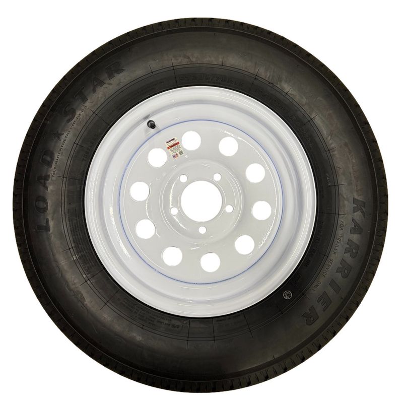 Kenda Loadstar | ST205/75R15 | Trailer Tire | White Mod | Load Range D | 5 on 4.5&quot; Bolt Pattern
