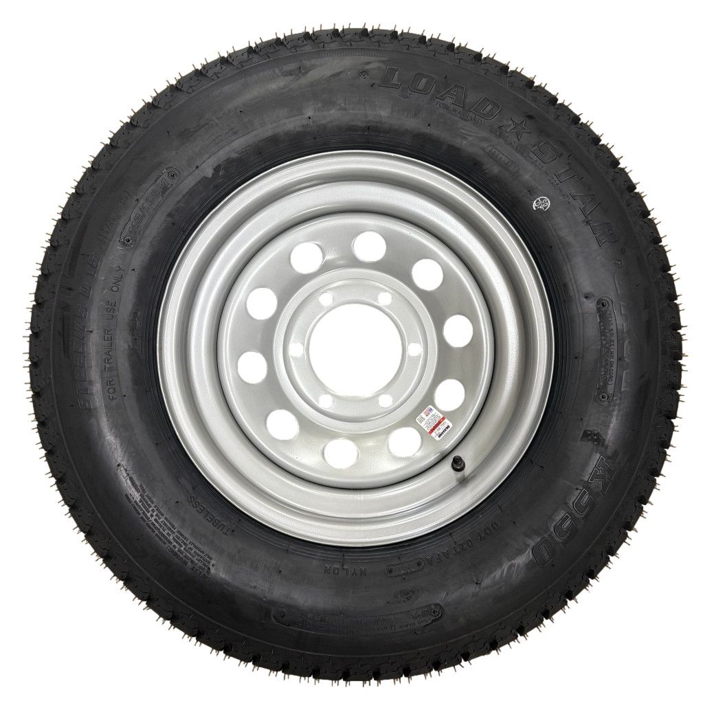 Kenda Load Star |ST225/75D15 | Trailer Tire | Silver Mod | Load Range D | 6 on 5.5&quot; Bolt Pattern