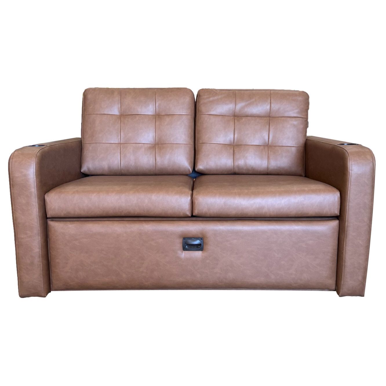 60&quot; Loveseat Couch with Pullout Drawer Stout Clay