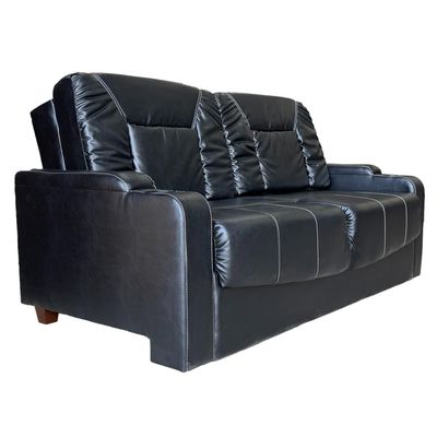 72" Tri-Fold Couch Black Licorice