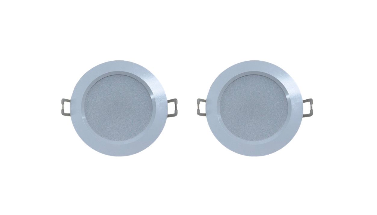 Interior LED Touch Light 9 Diode White w/Frosted  (AJZ4538T) Lens Recessed Mount 3 ⅞” Face with 3 ⅛” Cut Out Size- 2 Pack Kit