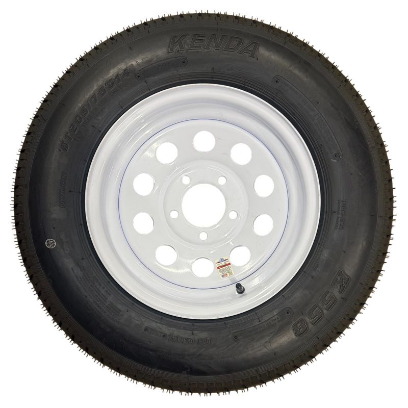 Kenda Loadstar | ST205/75D14 | Trailer Tire | White Mod | Load Range C | 5 on 4.5" Bolt Pattern