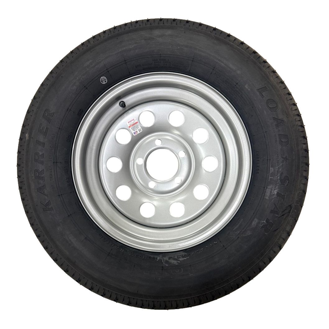 Kenda Loadstar | ST205/75R15 | Trailer Tire | Silver Mod | Load Range D | 5 on 4.5&quot; Bolt Pattern