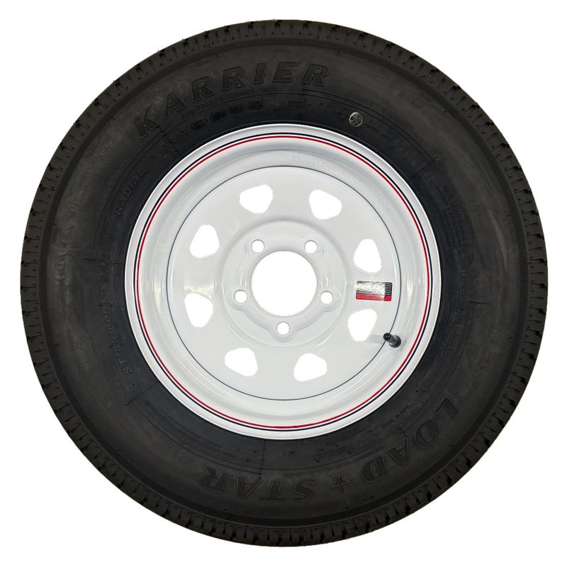 Kenda Loadstar | ST185/80R13 | Trailer Tire | White Spoke | Load Range C | 5-4.5 Bolt Pattern