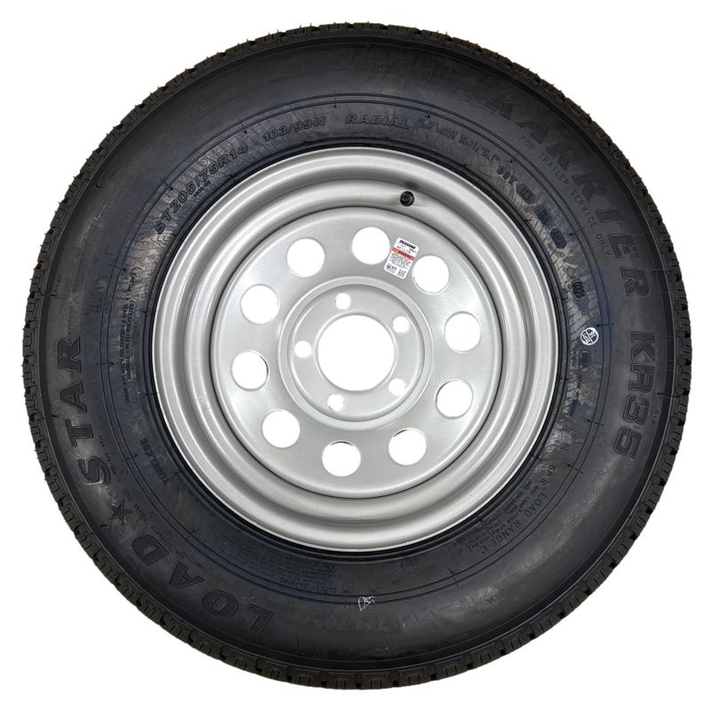 Kenda Load Star | ST205/75R14 | Trailer Tire | Silver Mod | Load Range C | 5 on 4.5" Bolt Pattern