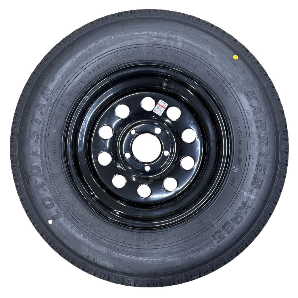 Kenda Loadstar | ST225/75R15 | Trailer Tire | Black Mod | Load Range D | 5 on 4.5" Bolt Pattern