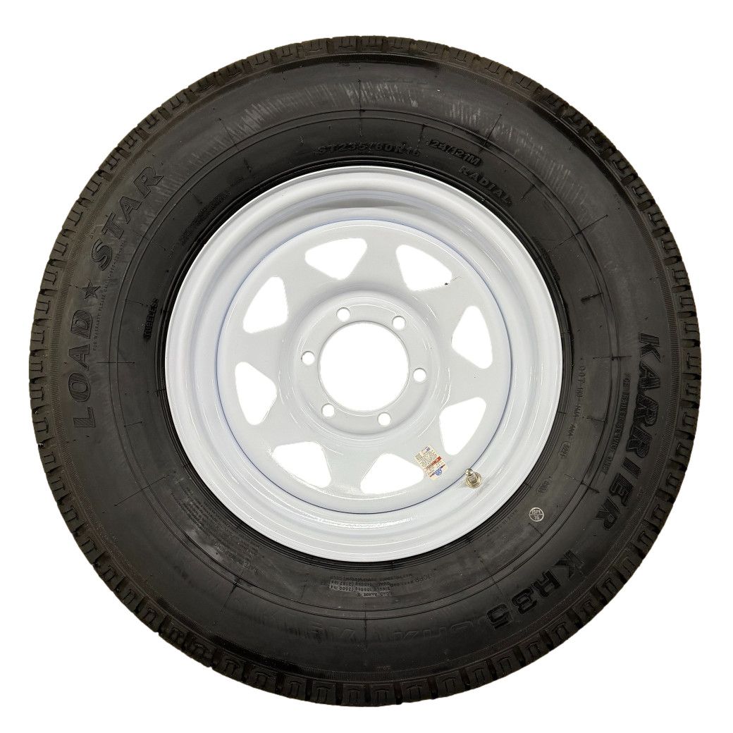 Kenda Load Star | ST235/80R16 | Trailer Tire | White Spoke | Load Range E | 6 on 5.5&quot; Bolt Pattern