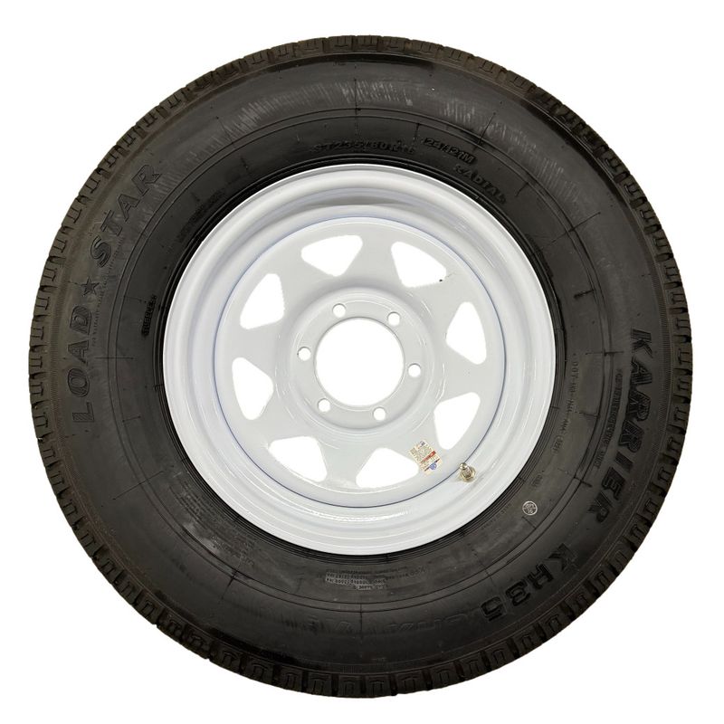 Kenda Load Star | ST235/80R16 | Trailer Tire | White Spoke | Load Range E | 6 on 5.5" Bolt Pattern