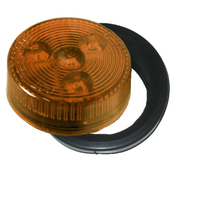 LED Trailer Light 2" Round Amber/Amber w/Grommet &amp; Wire (J-15-AK)