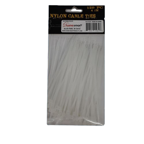 4" Nylon Cable Tie (Black/White) 120Pc