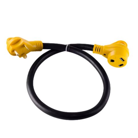 (EC3015H) 30A RV Extension Cord | 15 ft Heavy-Duty Power Cable with Grip Handle | 10/3 STW