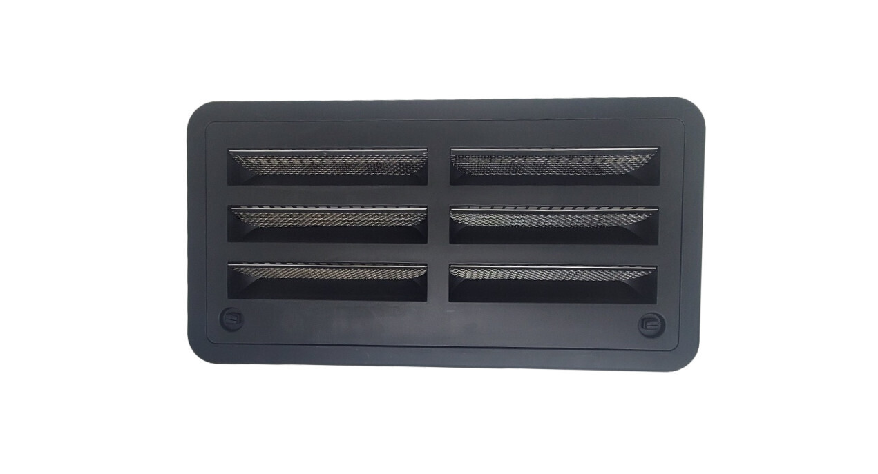 (Z1920RSV24-B) RV Refrigerator Side Vent 24" | Black Fridge Exterior Vent Cover