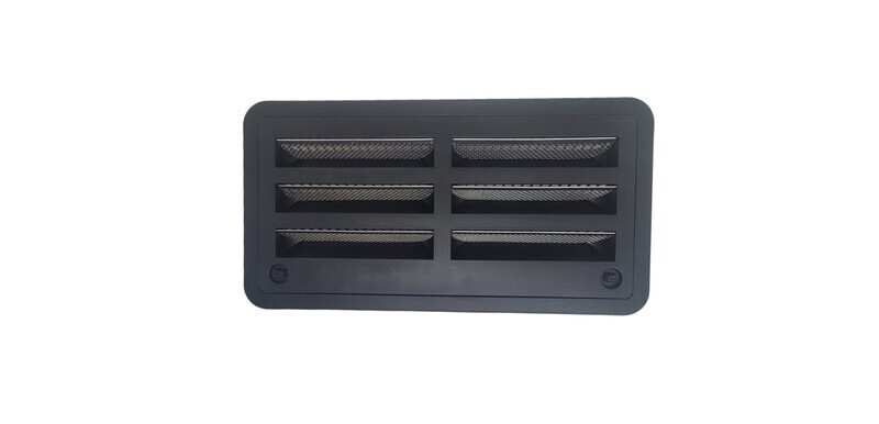 (Z1920RSV20-B) RV Refrigerator Side Vent 20" | Black Fridge Exterior Vent Cover