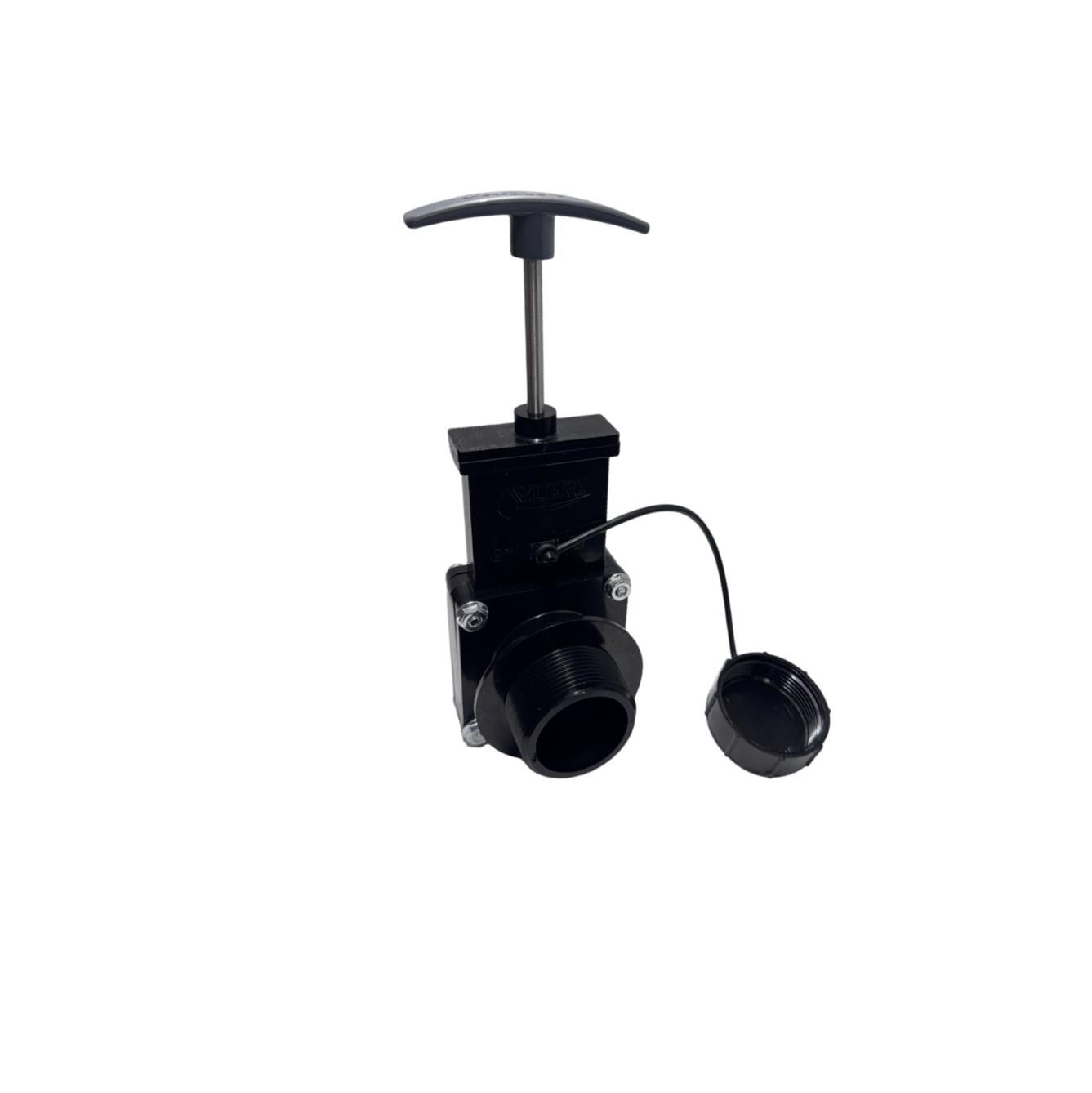 VALT1001C Valterra 1 1/2" Dump Valve RV Drain Sewer Waste Valve Assembly Hub Spigot