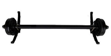 Axis 3500# Drop Brake Trailer Axle | Underslung Springs | 5 on 4.5" Bolt Pattern |  , Size: 95 HF 80 SC