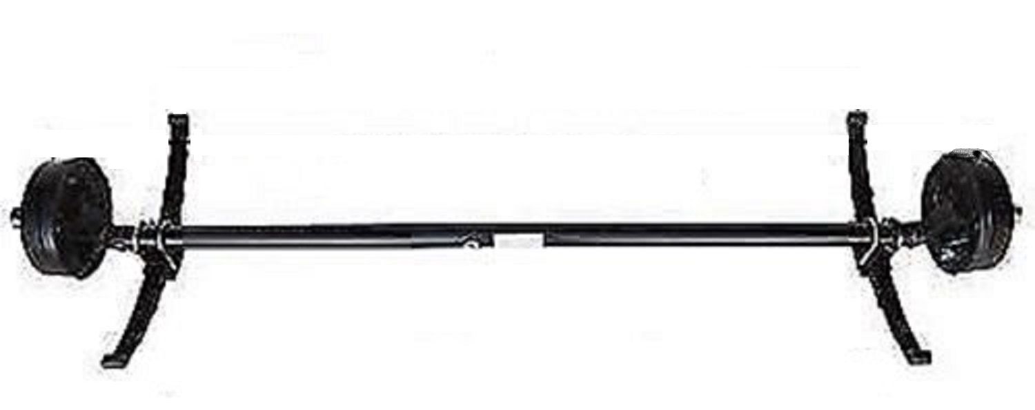 Axis 6000# Straight Brake Trailer Axle | Underslung Springs | 6 on 5.5" Bolt Pattern | , Size: 60 HF 46 SC