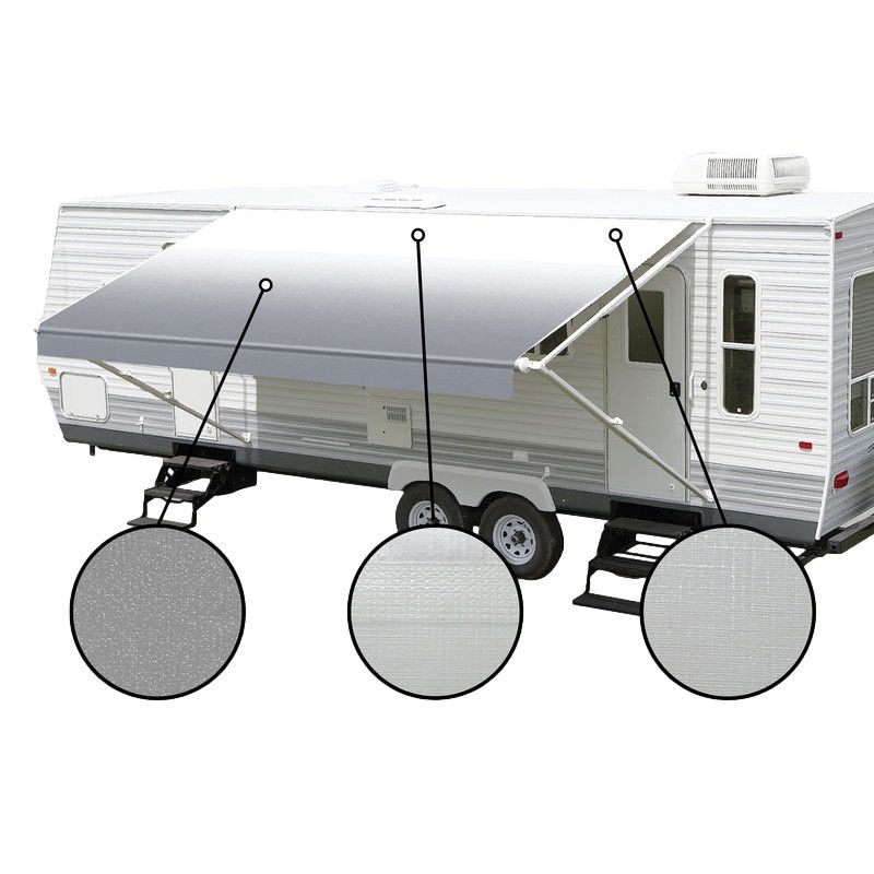 SunWave Awning Fabric – Multiple Colors &amp; Sizes Available, Color: Grey Fade, Size: 16' (approximate Fabric Width 15' 2-3")