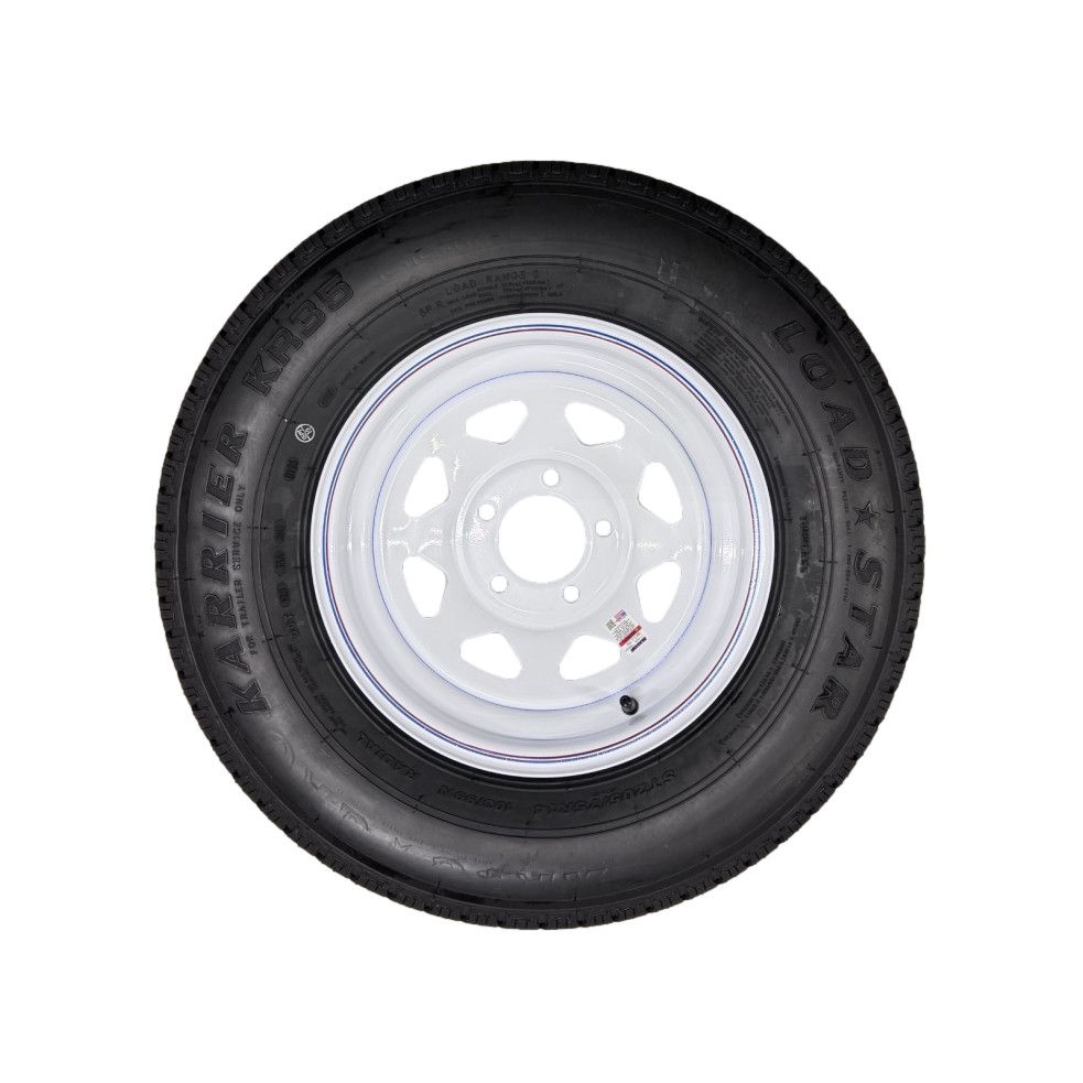 Kenda Loadstar | ST205/75R14 | Trailer Tire | White Spoke | Load Range D | 5 on 4.5" Bolt Pattern