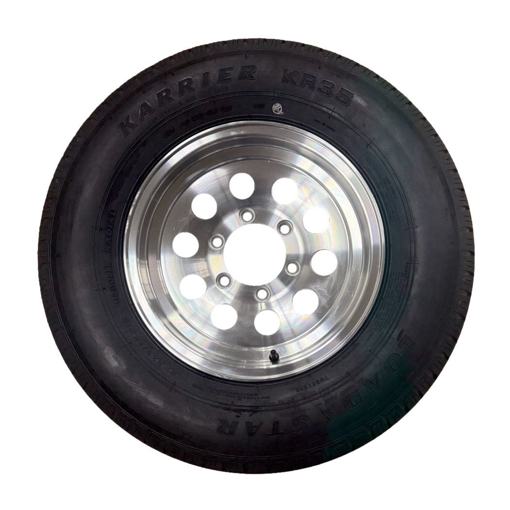 Kenda Loadstar | ST225/75R15 | Aluminum Wheel &amp; Trailer Tire | Aluminum Mod | Load Range D | 6 on 5.5" Bolt Pattern
