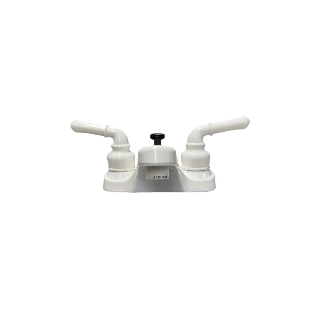 4&quot; Lavatory Faucet | Two Handles | Diverter | White Finish