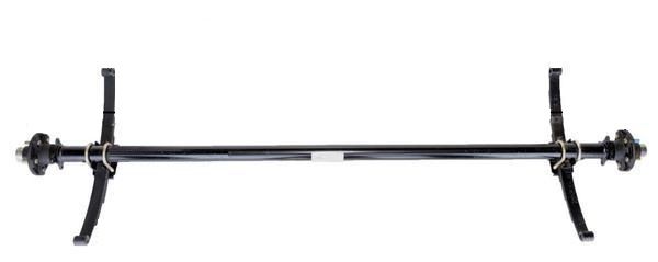 Lippert 3500# Straight Idler Axle | Underslung Springs | 5 Lug on 4.5&quot; Bolt Pattern |   82&quot; Hubface 66&quot; Spring Center