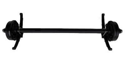 Lippert 3500# Straight Brake Axle | Underslung Springs | 5 Lug on 4.5" Bolt Pattern |  Multiple Sizes Available 60" Hubface 46" Spring Center