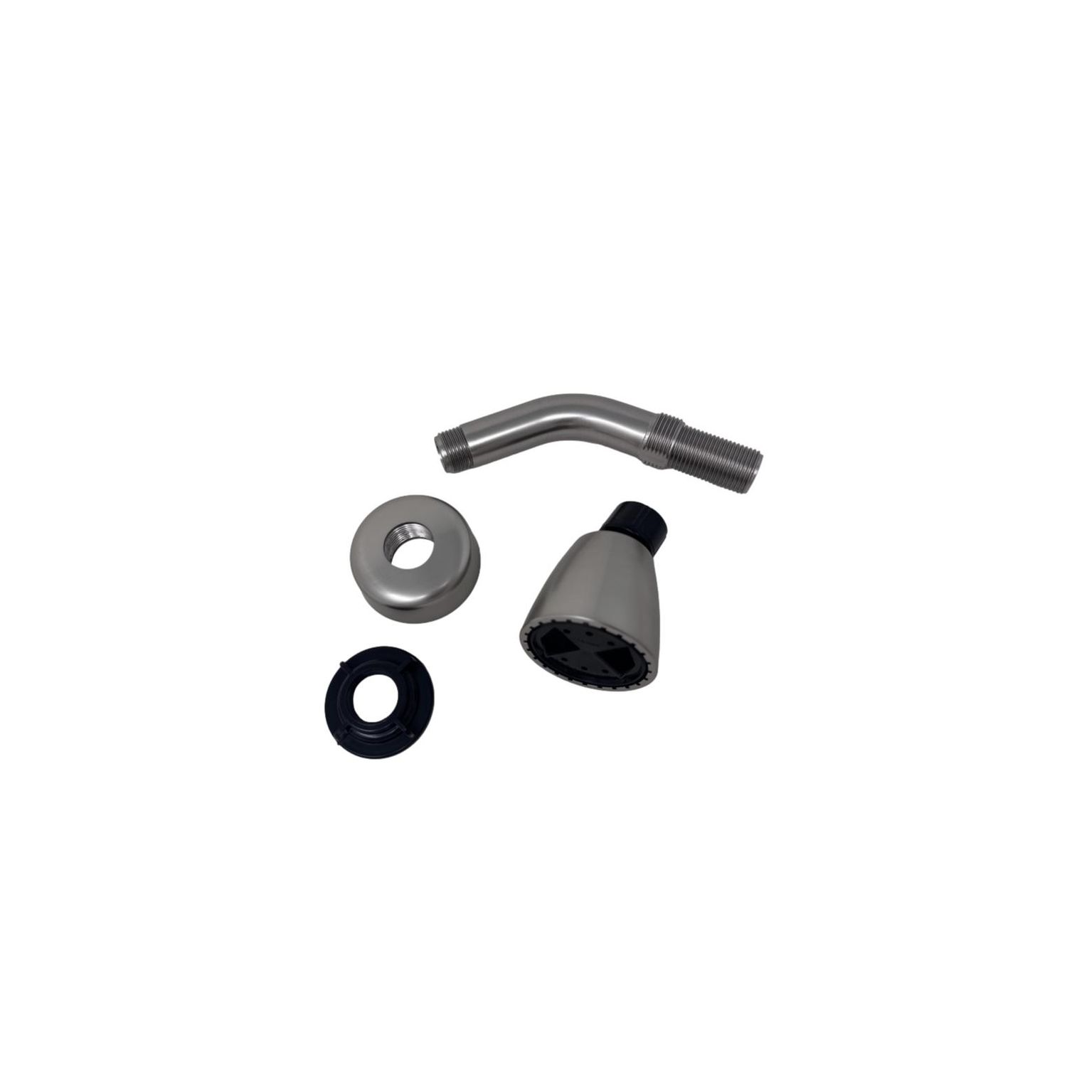 Shower Head 6" Arm &amp; Flange Kit | Satin Nickel Finish