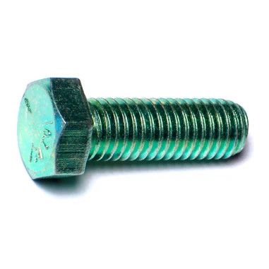 1/2"-13 x 1" Green Rinsed Zinc Grade 5 Hex Cap Screws (1lb Bag)