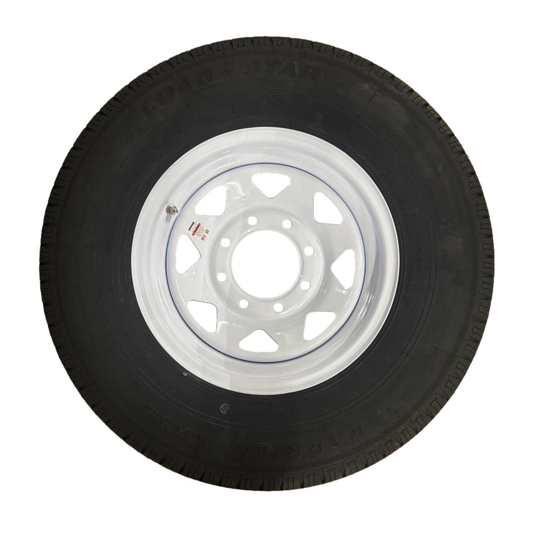 Kenda Load Star | ST235/80R16 | Trailer Tire | White Spoke | Load Range E | 8 on 6.5" Bolt Pattern