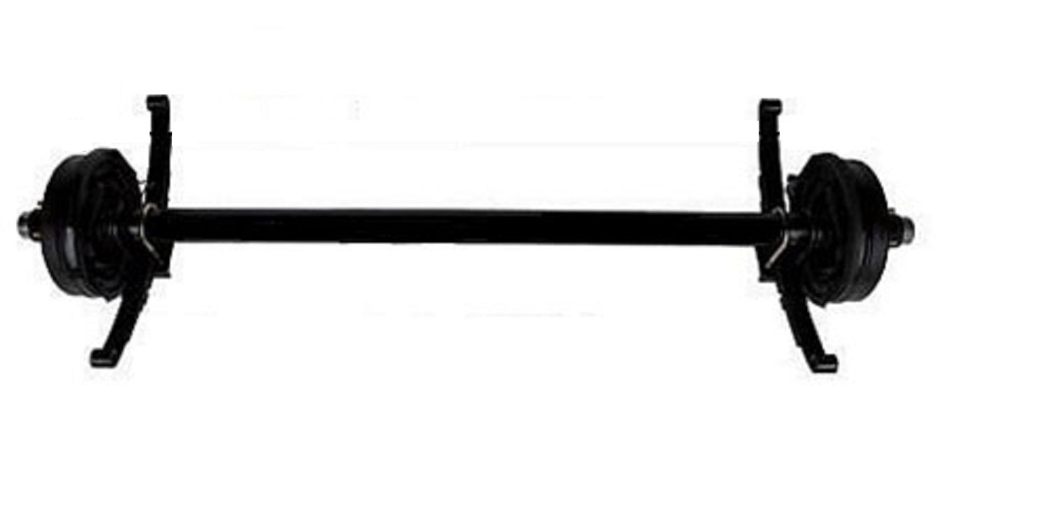 Lippert 7000# Straight Brake Axle | Underslung Springs | 8 Lug on 6.5" Bolt Pattern | 88" Hubface 70" Spring Center