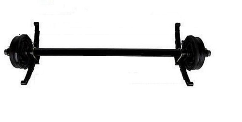 Lippert 5200# Straight Brake Axle | Underslung Springs | 6 Lug on 5.5" Bolt Pattern | 93" Hubface 74.5" Spring Center