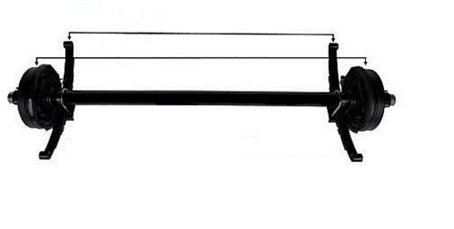 Lippert 5200# Straight Brake Axle | Underslung Springs | 6 Lug on 5.5" Bolt Pattern | 89" Hubface 74" Spring Center