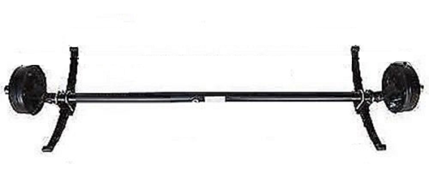 Lippert 5200# Drop Brake Axle | Underslung Springs | 6 Lug on 5.5" Bolt Pattern | 86" Hubface 68.5" Spring Center