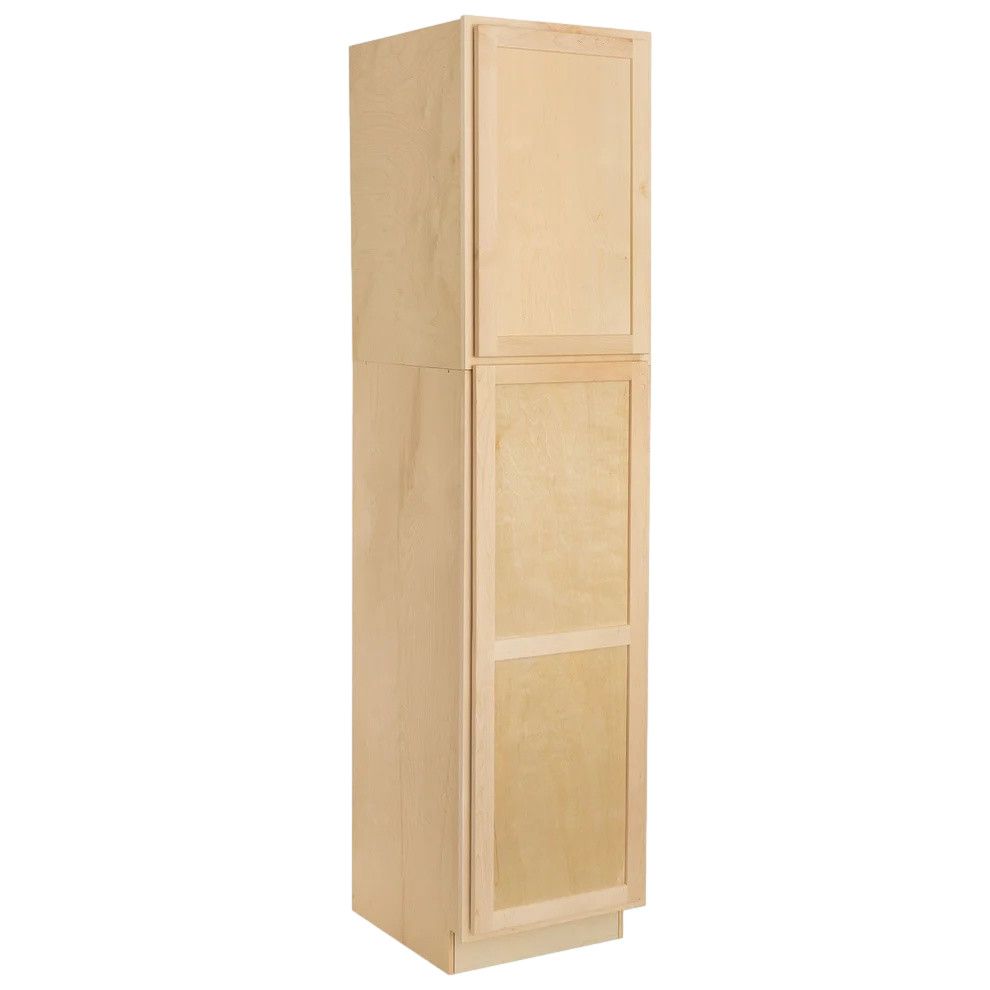 Tall Boy Pantry Cabinet 18" W x 84" H x 24" D Right Hand - Raw Maple