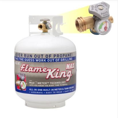Flame King | 20 lb Propane Tank | OPD Safety Valve | Built-In Gauge | YSN230