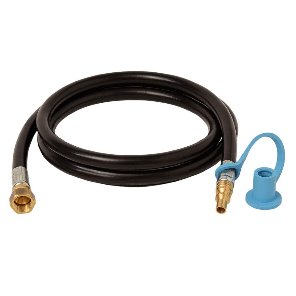 72″ Low Pressure Quick Connect Pigtail Hose for RVs, Vans &amp; Trailers | 3/8″ ID Female SAE Gas Flare Fitting | 100304-72