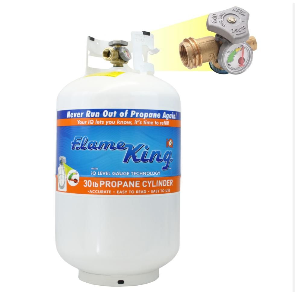 Flame King | 30 lb Propane Tank | OPD Safety Valve | Built-In Gauge | YSN330