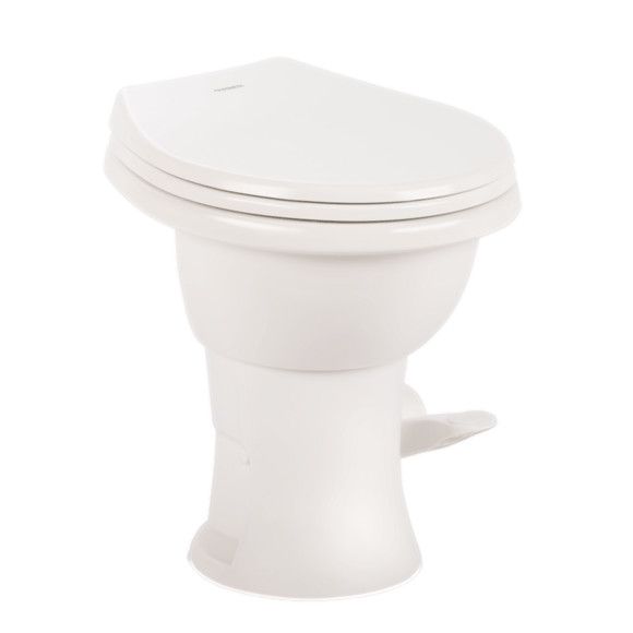 Dometic 410 Gravity Flush RV Toilet | White Ceramic Bowl | Standard Height |9610008259