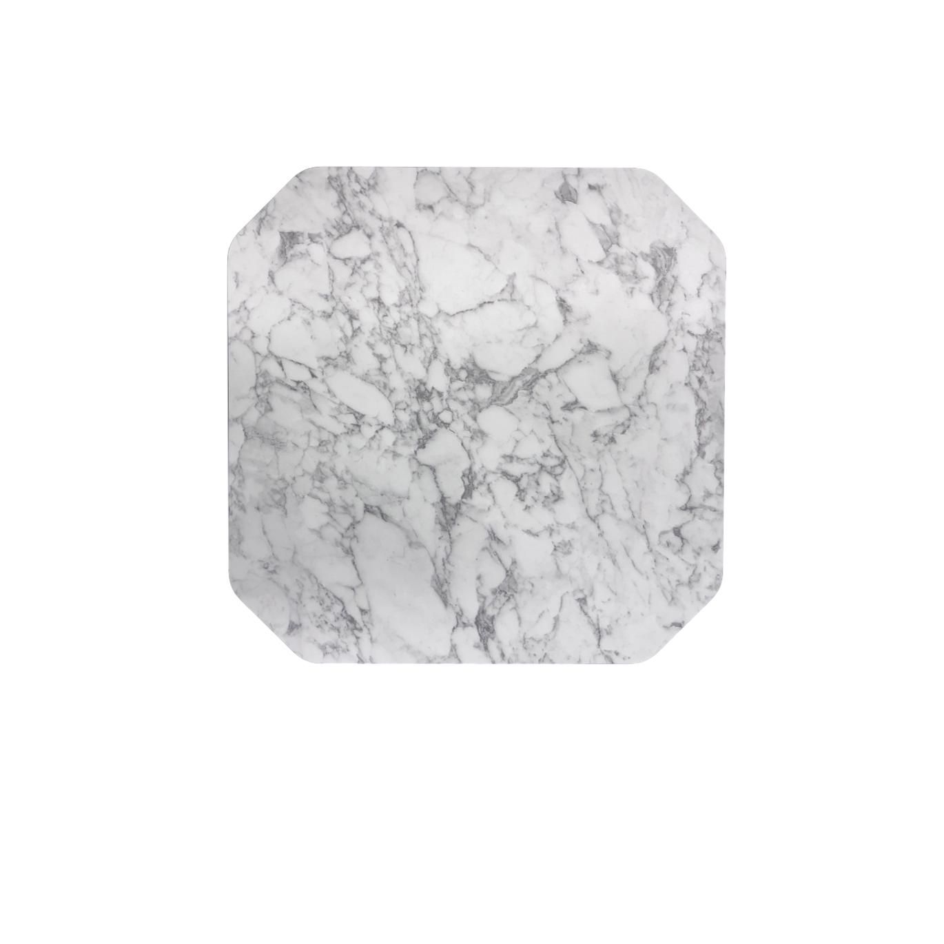 Dinette Table Top 26.125" x 26.125" White Marble Design