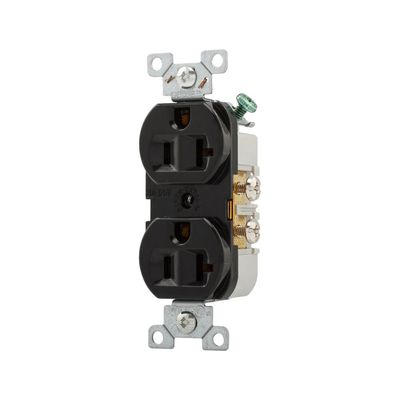 10PCS Eaton Receptacle Duplex 20A 125V 2P3W STR Swire BK