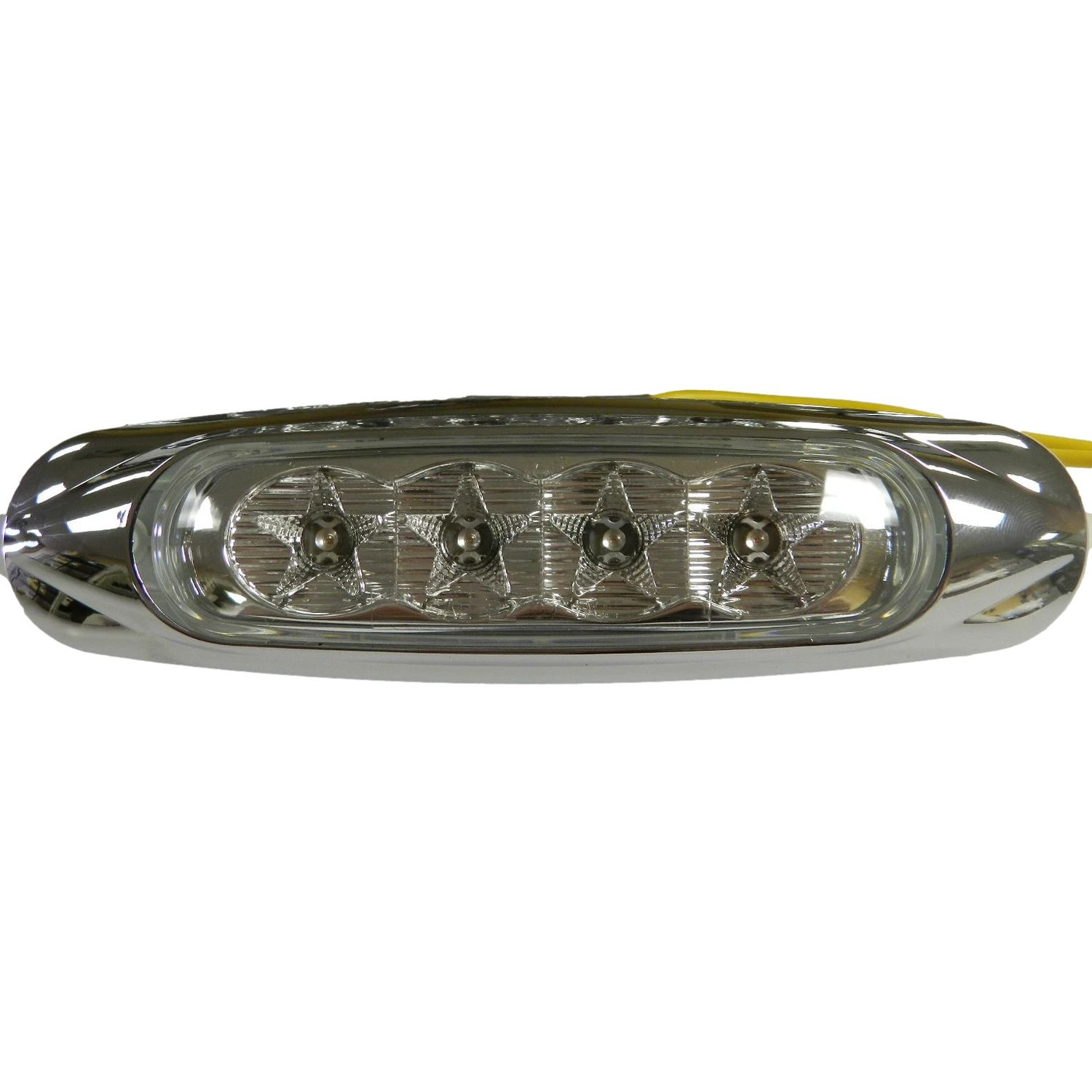 Optronics Clear Lens Amber Miro-Flex Star Sealed LED Marker/Clearance Light (4 Diodes)