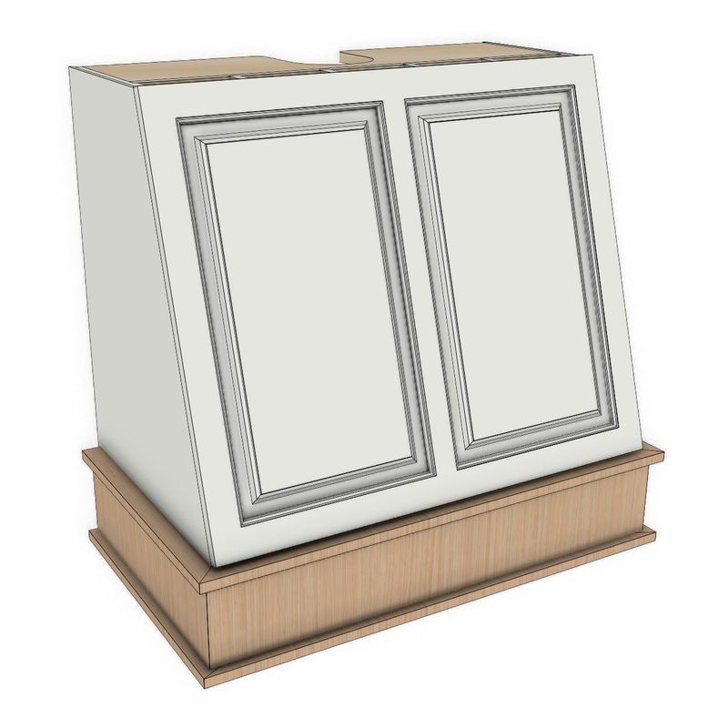 Range Hood - Hinged Angled MDF Panel