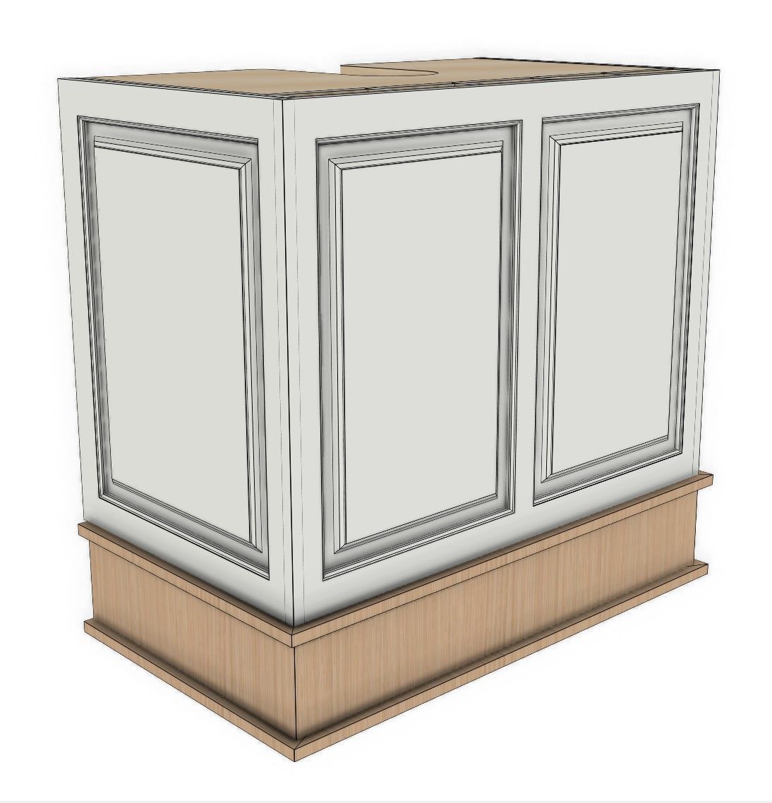 Range Hood - Hinged Flat MDF Front