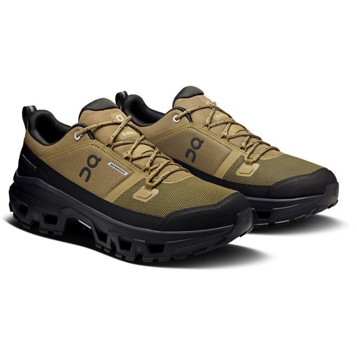 On Cloudrock Low Waterproof Hiking Shoes Men - Hunter | Black